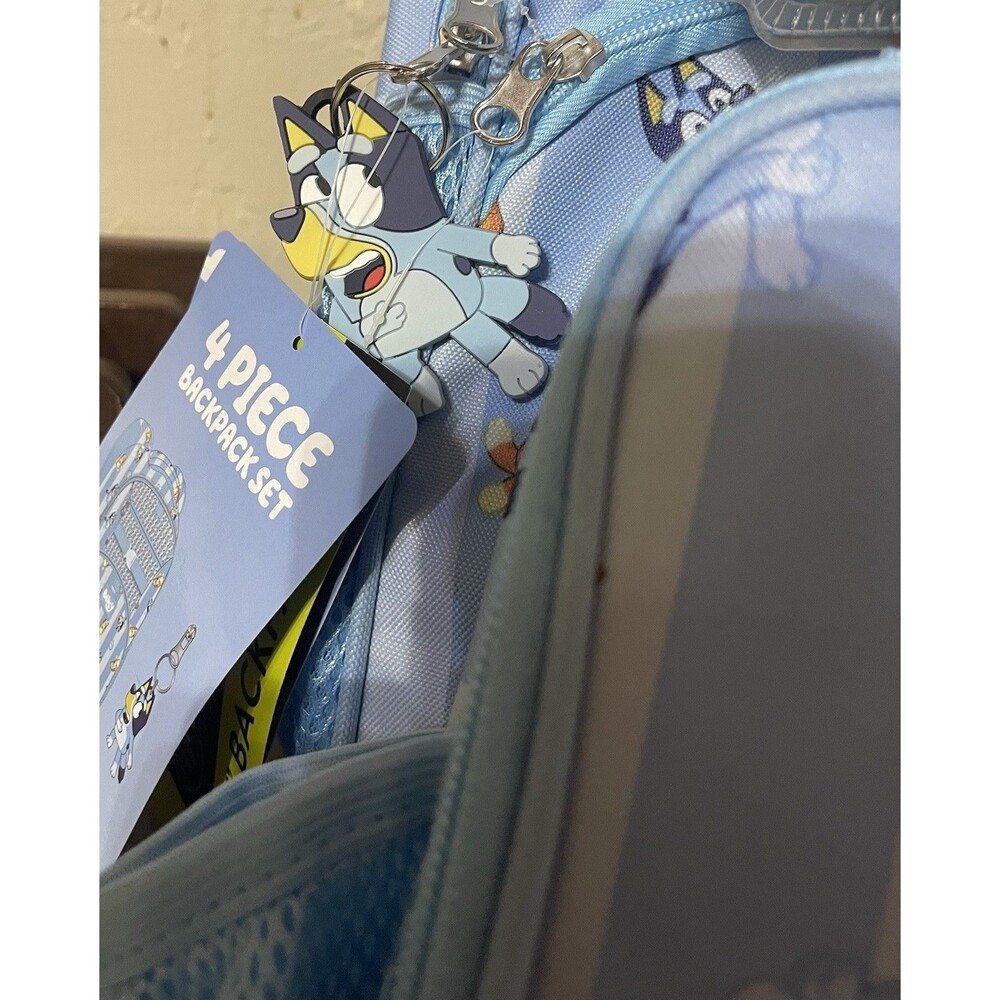 Bluey Unisex 17" Backpack Lunch Box & Headphones 4pc Set Sister Dance New NWT - Picture 7 of 7